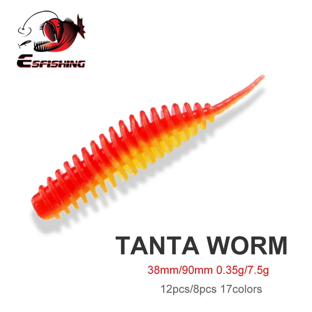 Fishing Lure Spinnerbait - ESFISHING เหยื่อตกปลาแบบหนอน ทันต้า 38มม. 90มม. 0.35กรัม