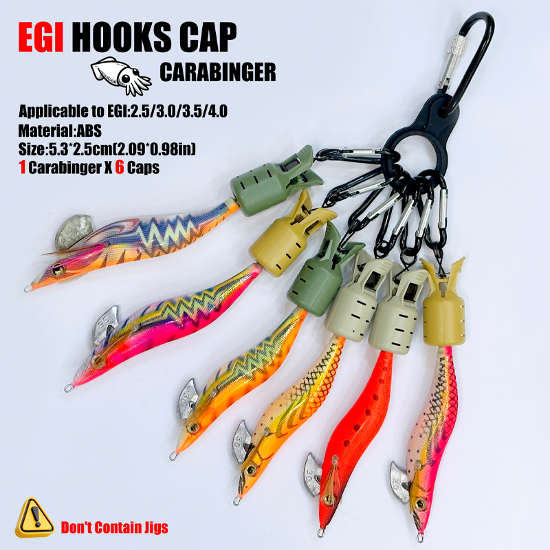 ปลาหมึกจิ๊กตะขอหมวกและคาราบิเน - Fishing Lure Accessories บทวิจารณ์และราคา