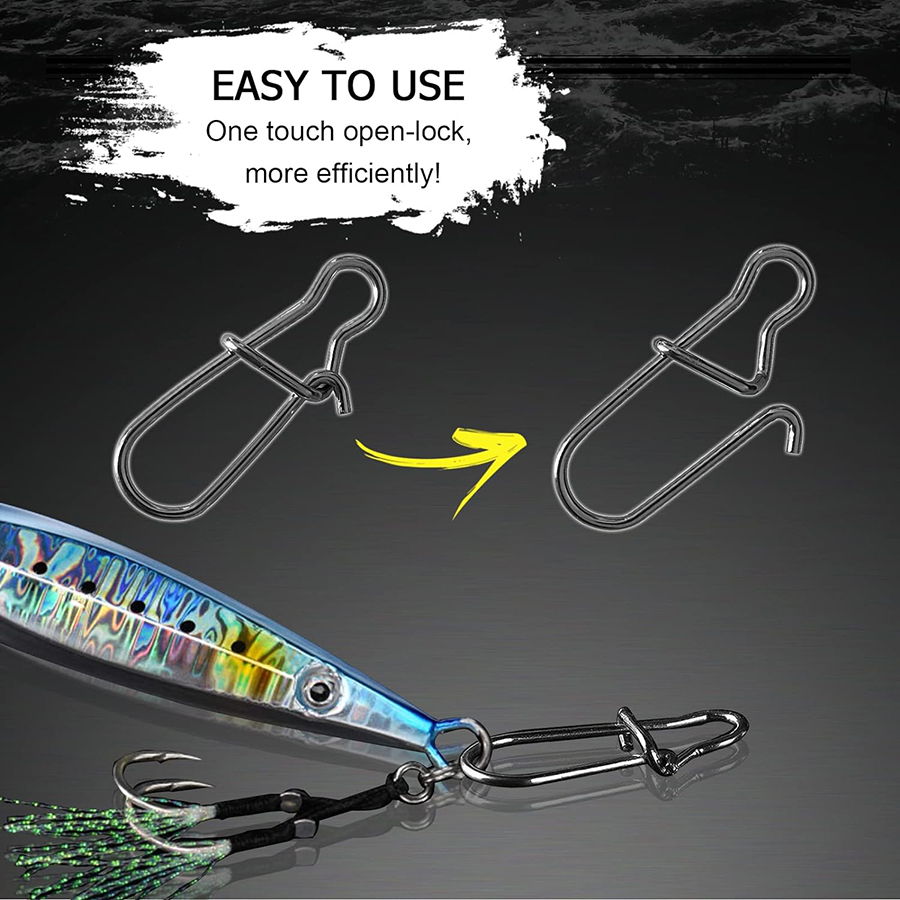 50 ชิ้น Crankbait Snaps สแตนเล - Fishing Lure Accessories บทวิจารณ์และราคา