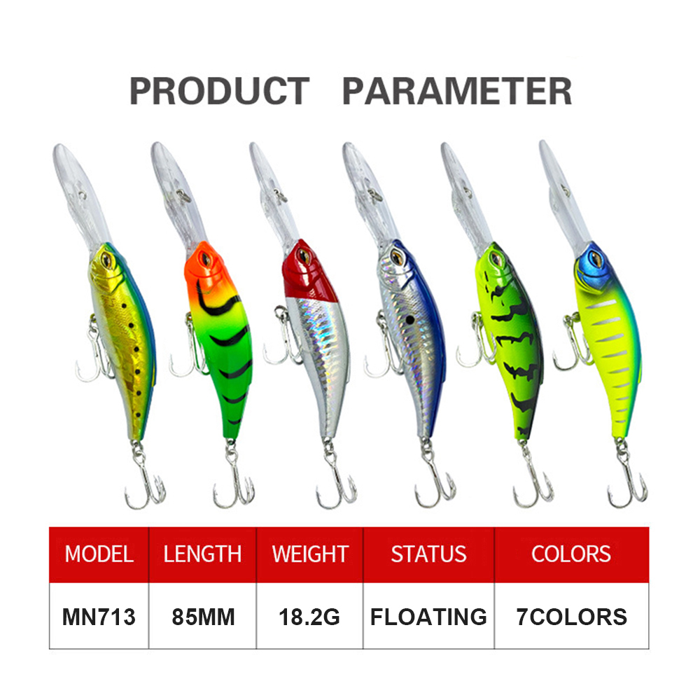 8.5 ซม.18.2g เหยื่อตกปลาลอย Mi - Fishing Lure Jerkbait บทวิจารณ์และราคา