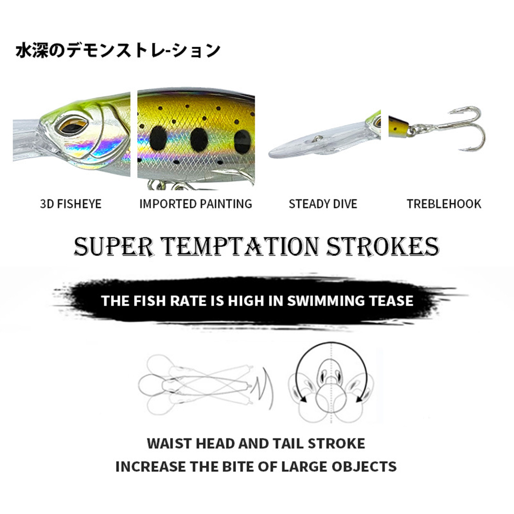 8.5 ซม.18.2g เหยื่อตกปลาลอย Mi - Fishing Lure Jerkbait บทวิจารณ์และราคา